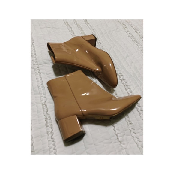 Forever 21 Shoes - Forever 21 Nude Patent Bootie
